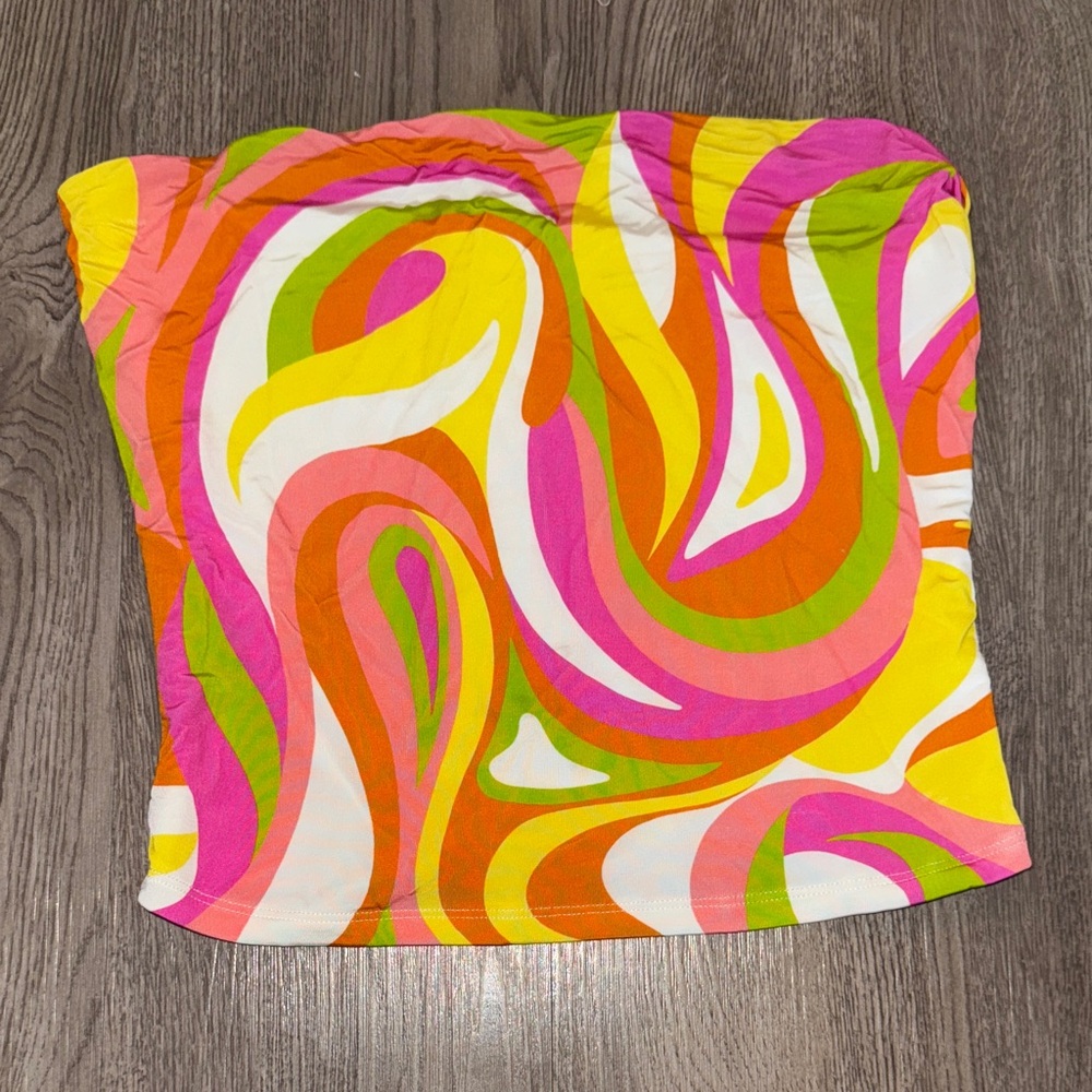 Lovers + Friends Multicolor Swirl Crop Top